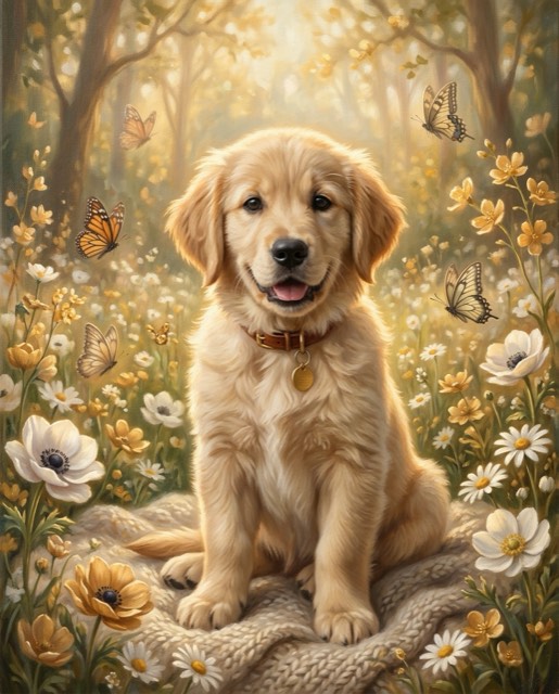 Eternal Garden memorial pet portrait